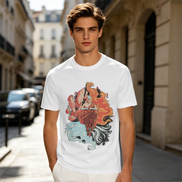 Avatar Aang Element Bending Graphic T-Shirt