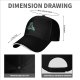 Black Baseball Cap with T-Rex Dinosaur Riding a Bike Graphic