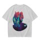 Olive T-Shirt With Vibrant Fantasy Creature Graphic Print