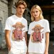 Olive T-Shirt With Monkey In Straw Hat Pirate Print