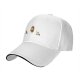 Black baseball cap with cartoon flame and character bike designs