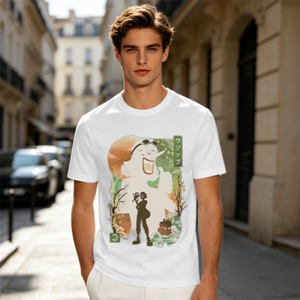 Anime Themed Graphic T-Shirt With Whimsical Character Artwork