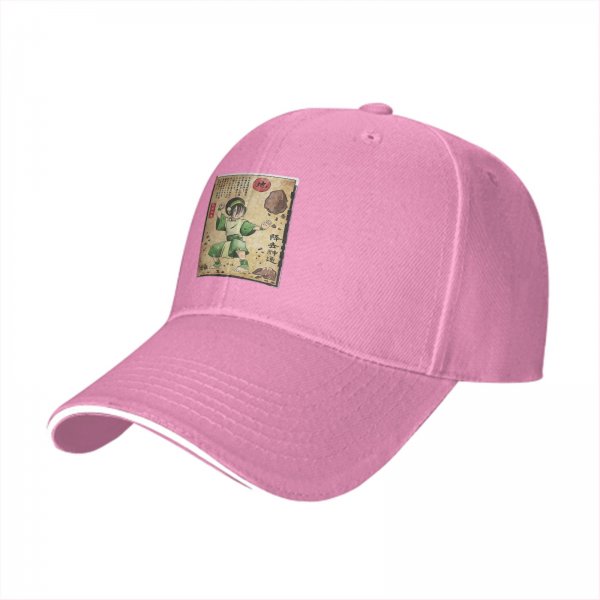 Black Baseball Cap With Avatar The Last Airbender Toph Earthbender Art