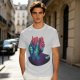 Olive T-Shirt With Vibrant Fantasy Creature Graphic Print
