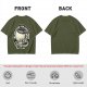 Olive t-shirt with coffee themed 'the solution for everything' print