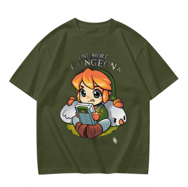One More Dungeon Chibi Gamer T-Shirt With Zelda Character Art
