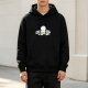 Black Hoodie With Cute Octopus Artist Graphic Print