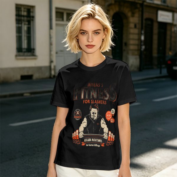 Myers Fitness For Slashers Horror Themed Graphic T-Shirt