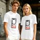 Olive T-shirt with Disobey Cat Grooming Graphic Print