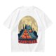 Capybara Camping Tent Full Moon Graphic T-Shirt