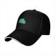 Black Baseball Cap With Cute Green Frog Graphic