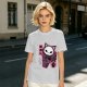 Olive T-Shirt with Skull Cat Ice Cream Graphic Print