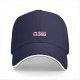 Black Baseball Cap with Red and Grey Japanese Script Embroidery