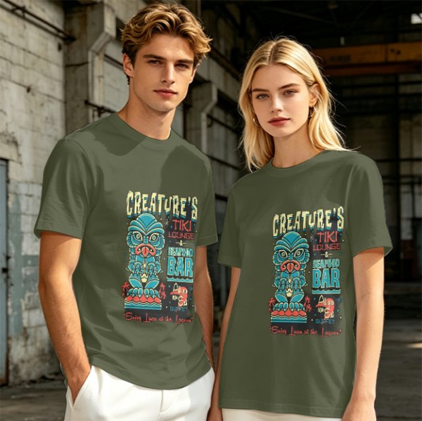Creature's Tiki Lounge Seafood Bar Graphic T-Shirt