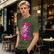 Olive T-shirt with Spinel Character Graphic Print