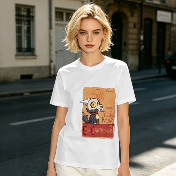 Olive Green T-Shirt with King from The Owl House Titan Noir Print