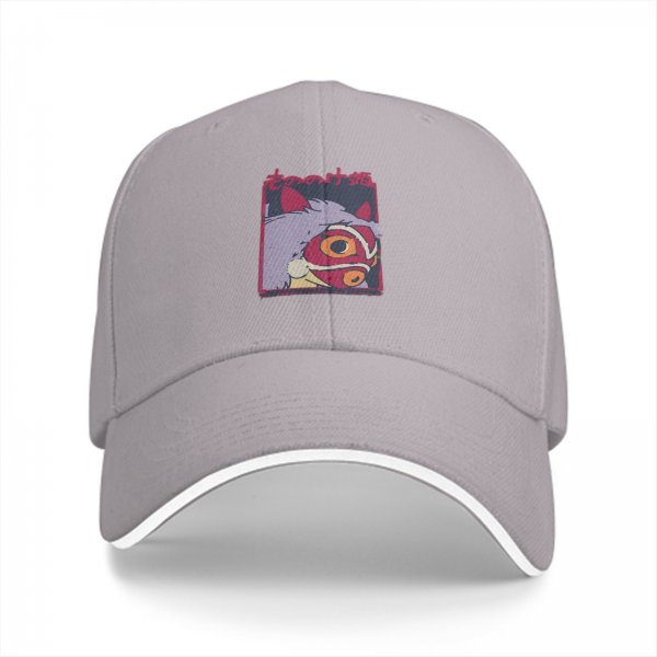 Black Baseball Cap With Princess Mononoke Mask Art Print