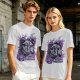 Olive Graphic T-Shirt with Black Mage Records Wizard Artwork