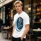 Olive T-Shirt With Crescent Moon And Dancing Spirit Graphic