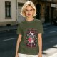 Olive Graphic T-Shirt With Cute As Hell Cult Lamb Print