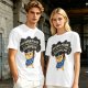 Olive T-shirt with Wizard Cat 'My Super Power Is To Make Stupid People Disappear' Print