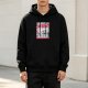 Black hoodie with catzilla graphic print