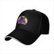 Black baseball cap featuring Toothless dragon and moon graphic