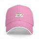 Black Baseball Cap with Teacup and Saucer Graphic Print