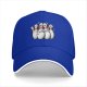 Black Baseball Cap With Scared Bowling Pins Graphic