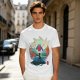 Hunter x Hunter Anime Graphic Tee with Sunset Landscape Art