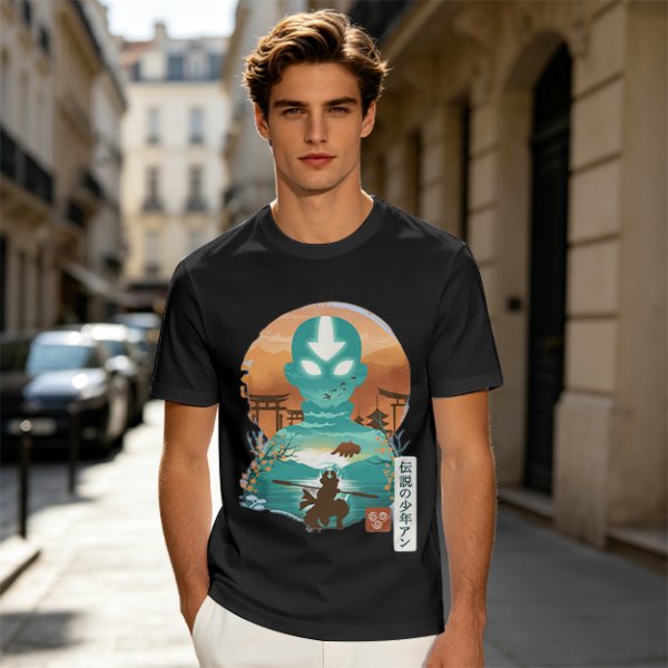 Avatar Aang State of Illustration Tee for Anime Fans