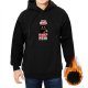 Black hoodie with 'Be the light you want to see' cat graphic print