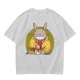 Totoro in Yellow Cardigan with Catbus Graphic T-Shirt