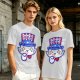 Olive T-Shirt With Patriotic Cat 'I Want You Right Meow' Print