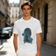 Olive T-shirt with Anime Water Bender Warrior Graphic Print