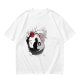 Olive T-Shirt with Japanese Style Cat and Red Sun Art Print