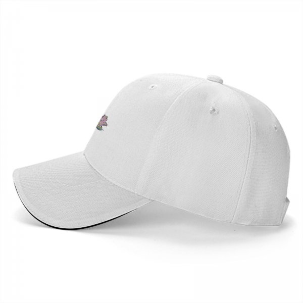 Black Baseball Cap With Colorful Cartoon Character Group Print