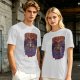 Olive Graphic T-Shirt With Dark Throne Skeleton Art Print