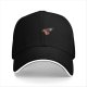 Black Baseball Cap With Detailed Pistol Graphic Design