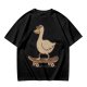 Olive T-Shirt Featuring a Cool Duck Wearing Sunglasses Riding a Skateboard