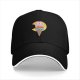 Black Baseball Cap With Pac-Man Ice Cream Cone Graphic