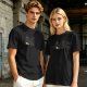 Olive Green T-Shirt With Black Cat Head Graphic Print