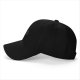 Black baseball cap with minimalist grey cat graphic