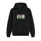 Black Hoodie With Christmas Naughty License Plate Graphic