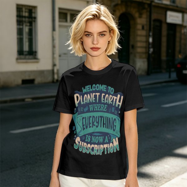 Welcome to Planet Earth Where Everything Is Now A Subscription T-Shirt