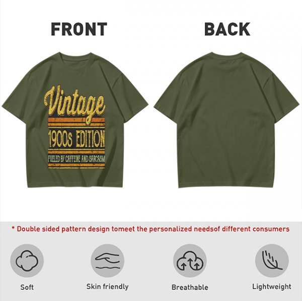 Vintage 1900s Edition Fueled By Caffeine And Sarcasm T-Shirt