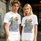 Olive Dungeons & Dinosaurs Graphic T-Shirt with Fantasy Dinosaur Art