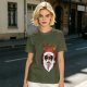 Olive T-Shirt with Kriss Santa Rock Band Graphic Print