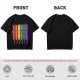 Olive T-Shirt With Rainbow Pride Cats Graphic
