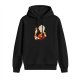 Black hoodie with firebender silhouette graphic design